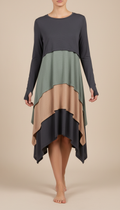 Layered Longline Tunic with Thumbhole Sleeves
