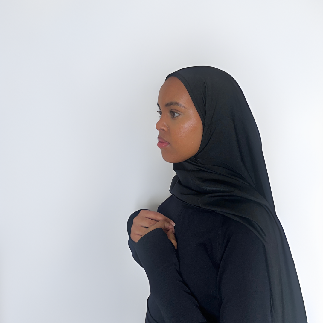 Black sports hijab