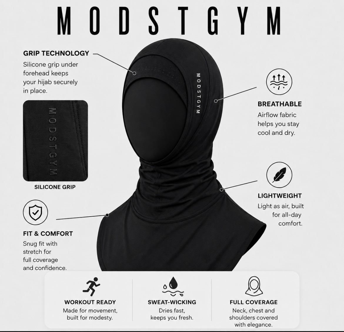 Modst Active Pull On Hijab